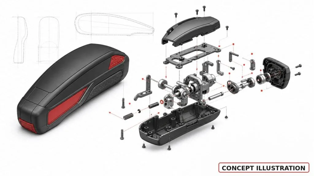 Concept illustration comparing appearance, fit, assembly, functional and testing prototype decisions